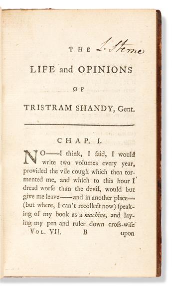 Sterne, Laurence (1713-1768) The Life and Opinions of Tristram Shandy, Gentleman.